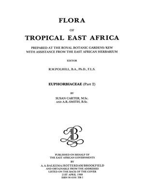 cover image of Flora of Tropical East Africa--Euphorbiac v2 (1988)